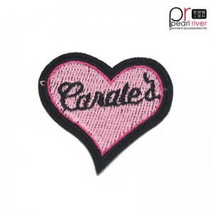 Heart shape sequin patch