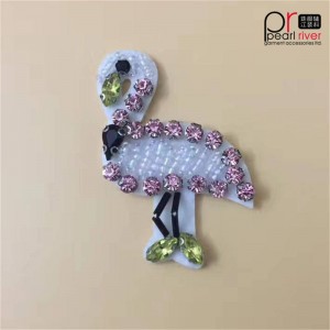 originality design resin beads rhinestone patch sewing on with heat transfer glue customized