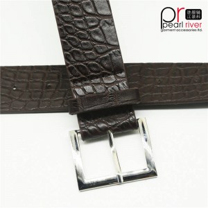 Fashion Bark grain real leather belts PU leather strape customized